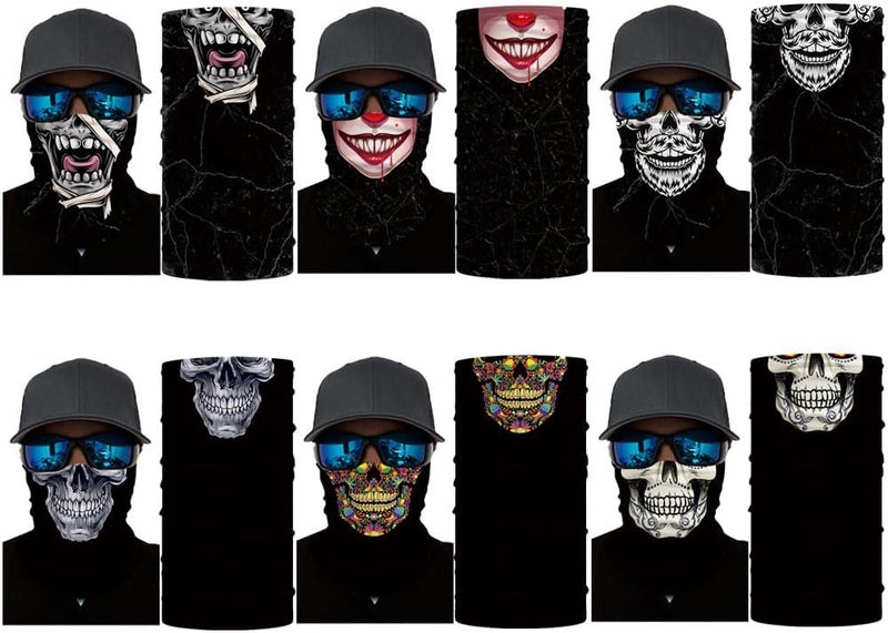 SIDAZON Neck Gaiter Mask,Bandana Gator Face Cover Mask Sun UV Protection,Neck Warmer Balaclava,Tube Face Scarf,Headband for Outdoor - Image 2